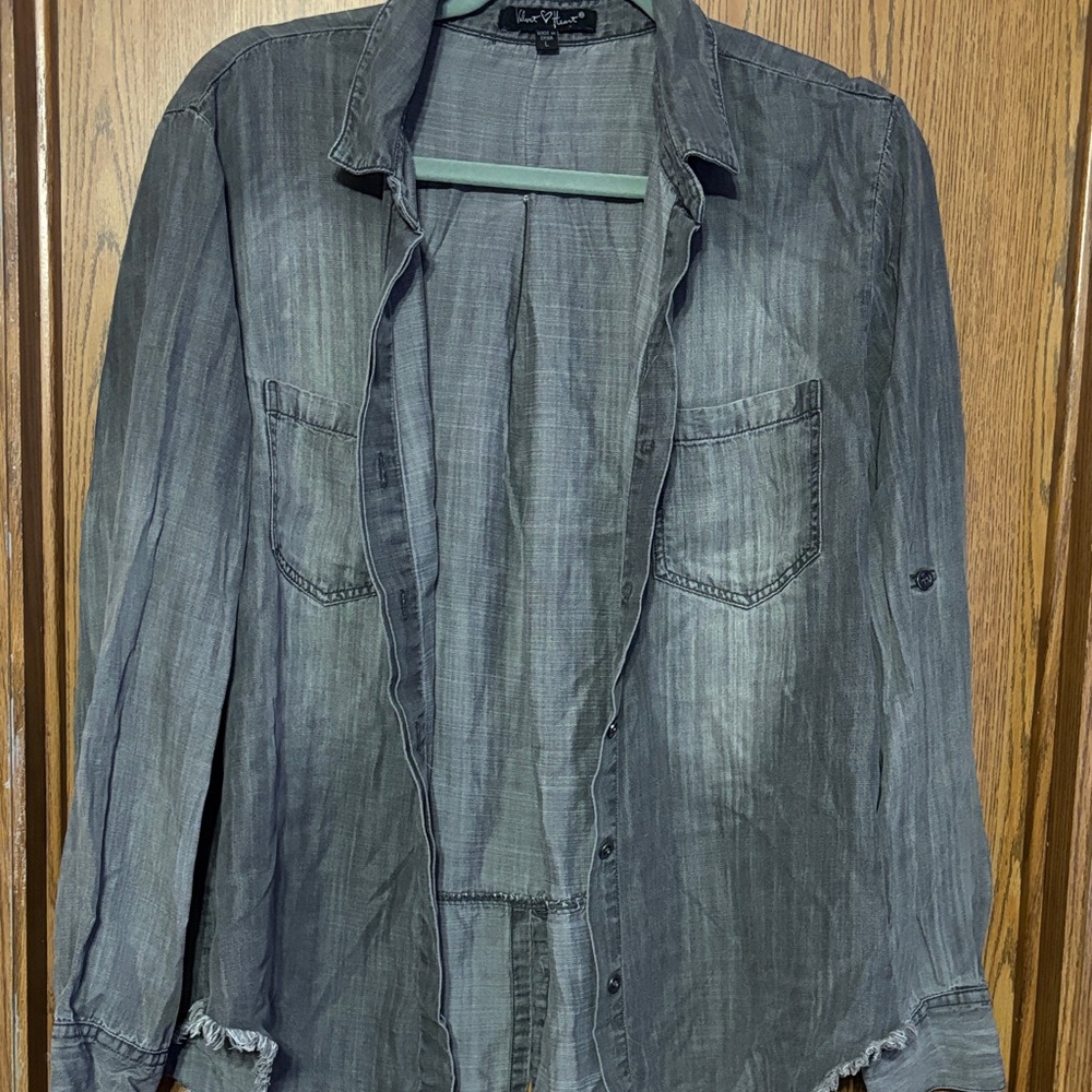 Velvet Heart Faded Black Shirt Jacket